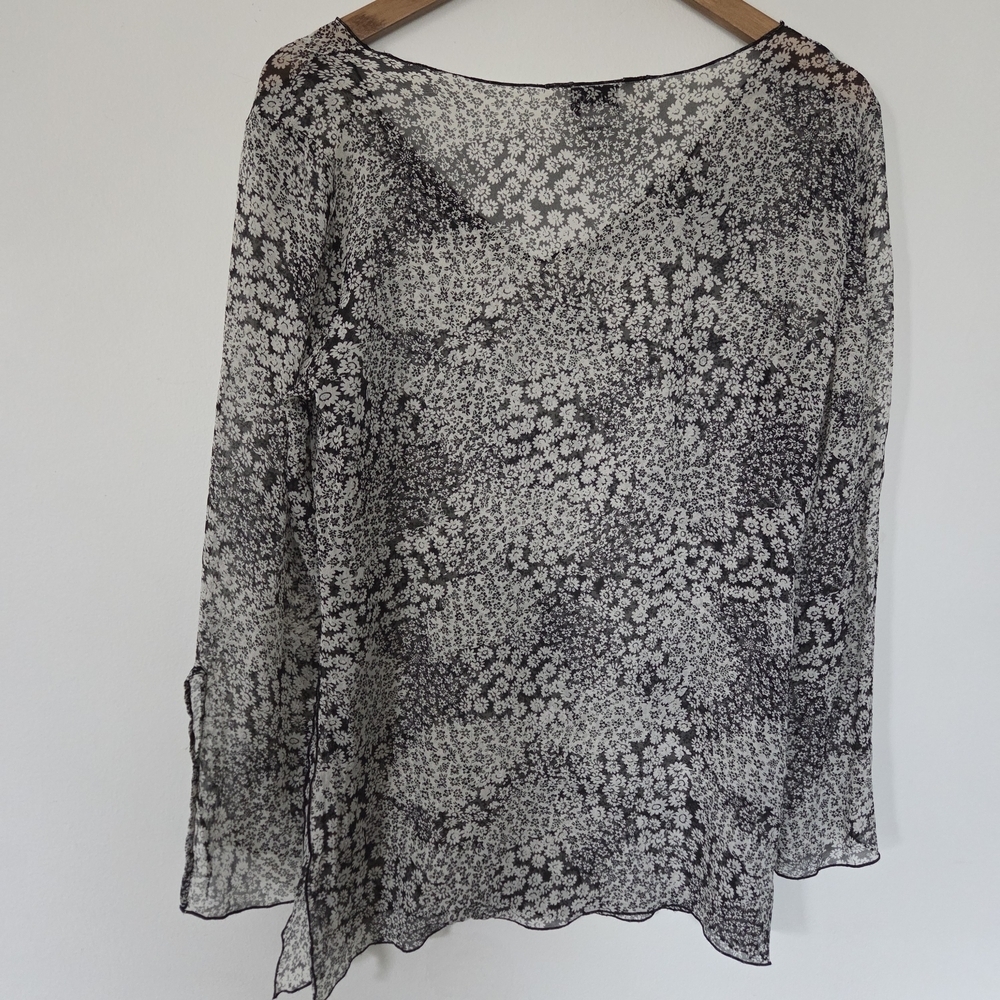 Allison Taylor 100% Silk Floral Blouse - Picture 5 of 7